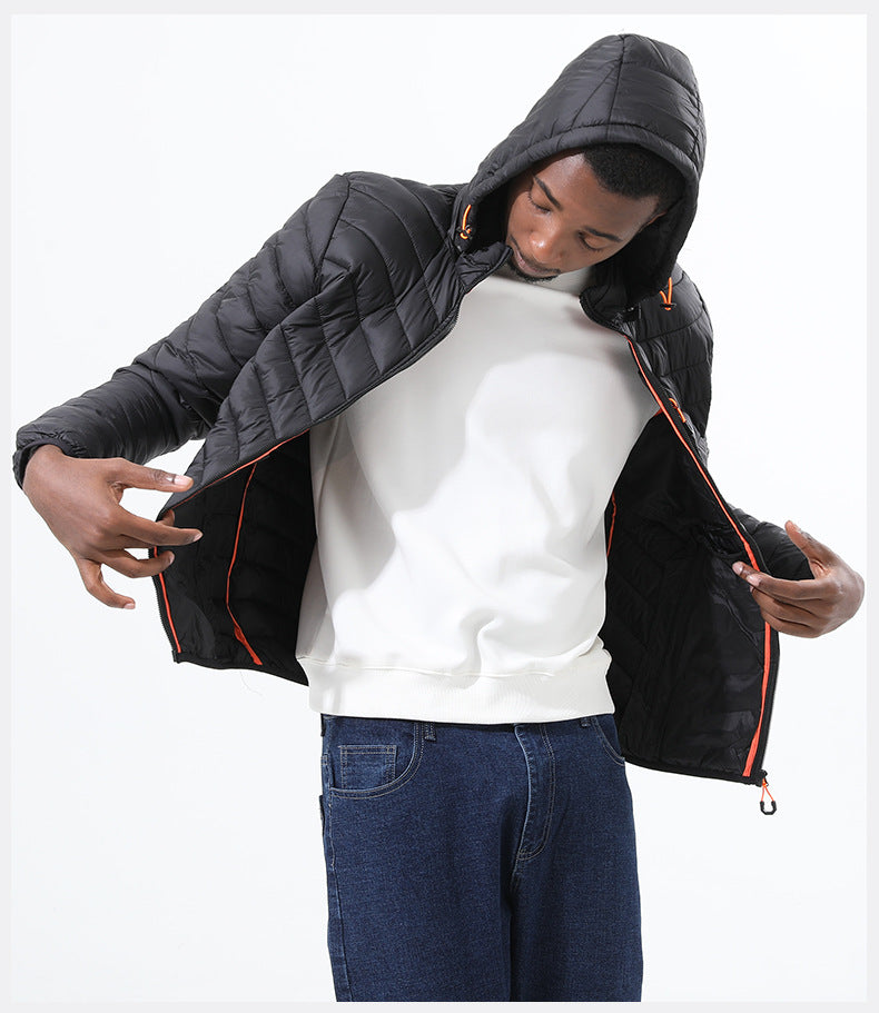 Wildking Men's Super Fluffy and Lightweight Removable Hood Jacket