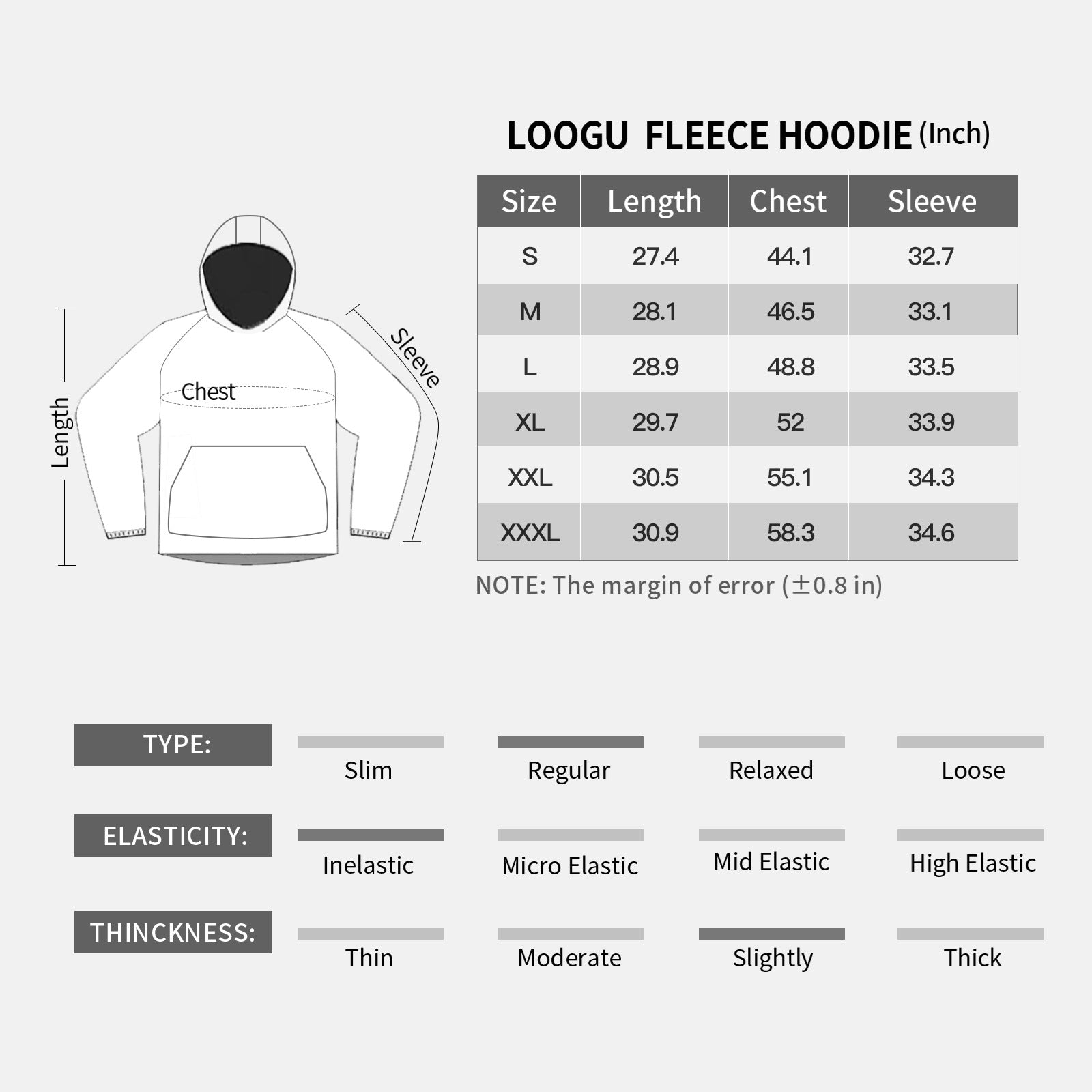 Wildking Men's Warm Solid Color Velvet Thickened Hooded Fleece Sweatshirt