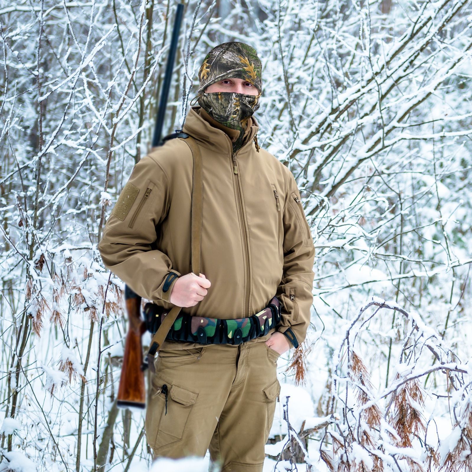 Wildking Hunting Bionic Camouflage Windproof Warm Hood