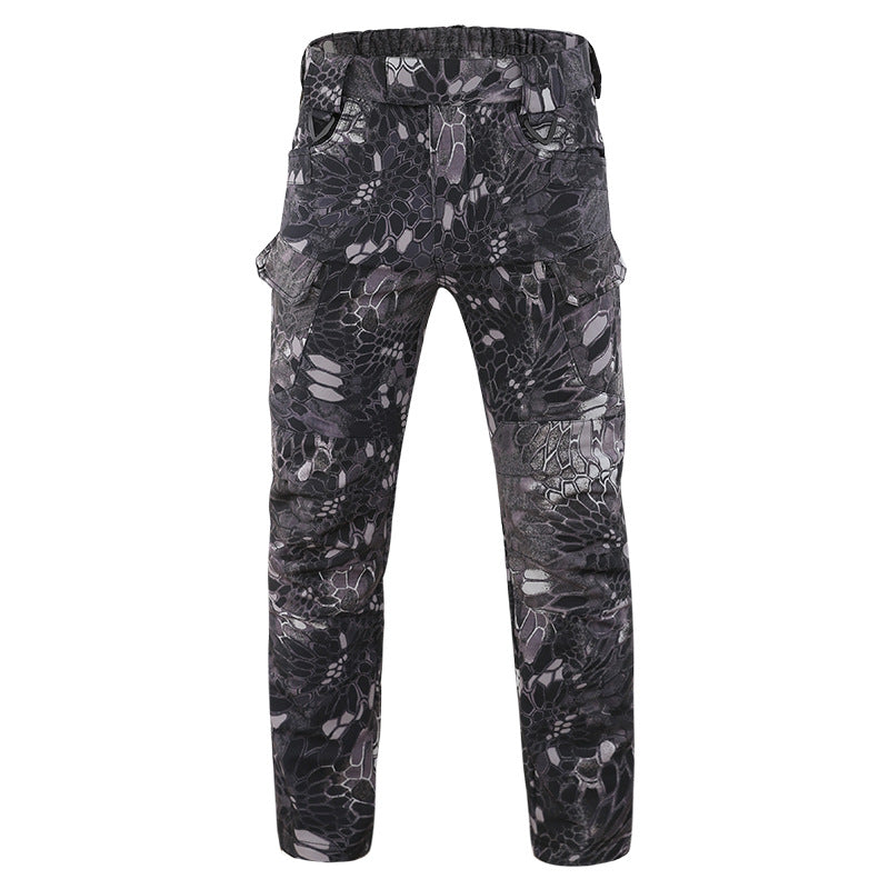 Wildking Men's Camouflage IX7 Four-Way Stretch Plus Fleece Ski Riding Pants B260-Camo