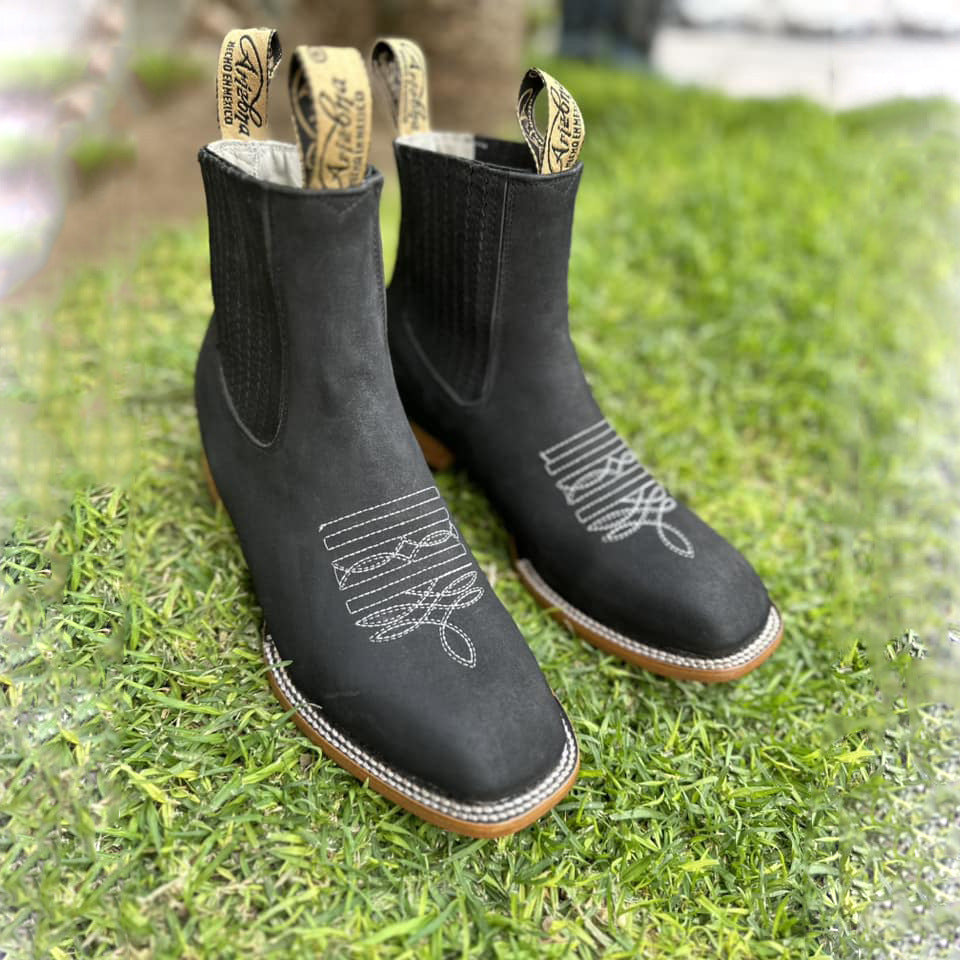 Wildking Men's Embroidered Sleeve Chelsea Martin Boots B3090