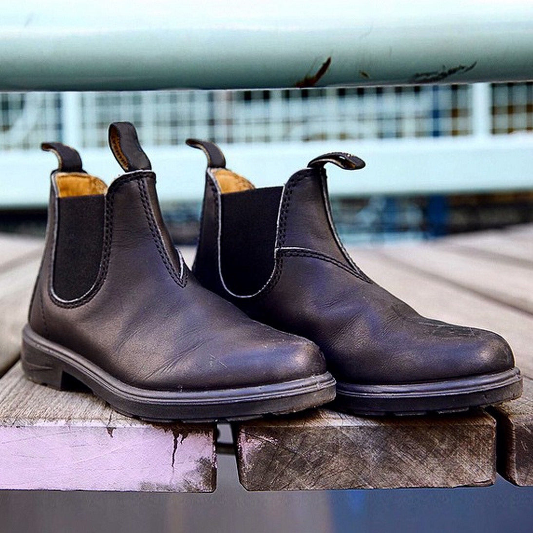 Waterproof leather dress boots top