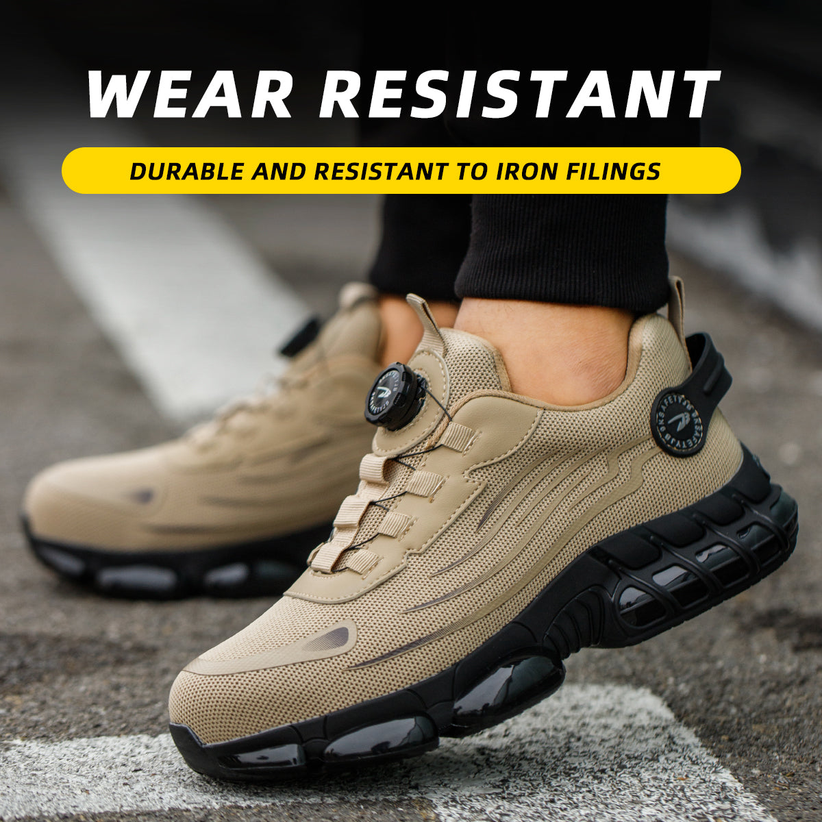 Wildking Rotating Button Safety Shoes Anti-smash Anti-puncture Work Shoes R001